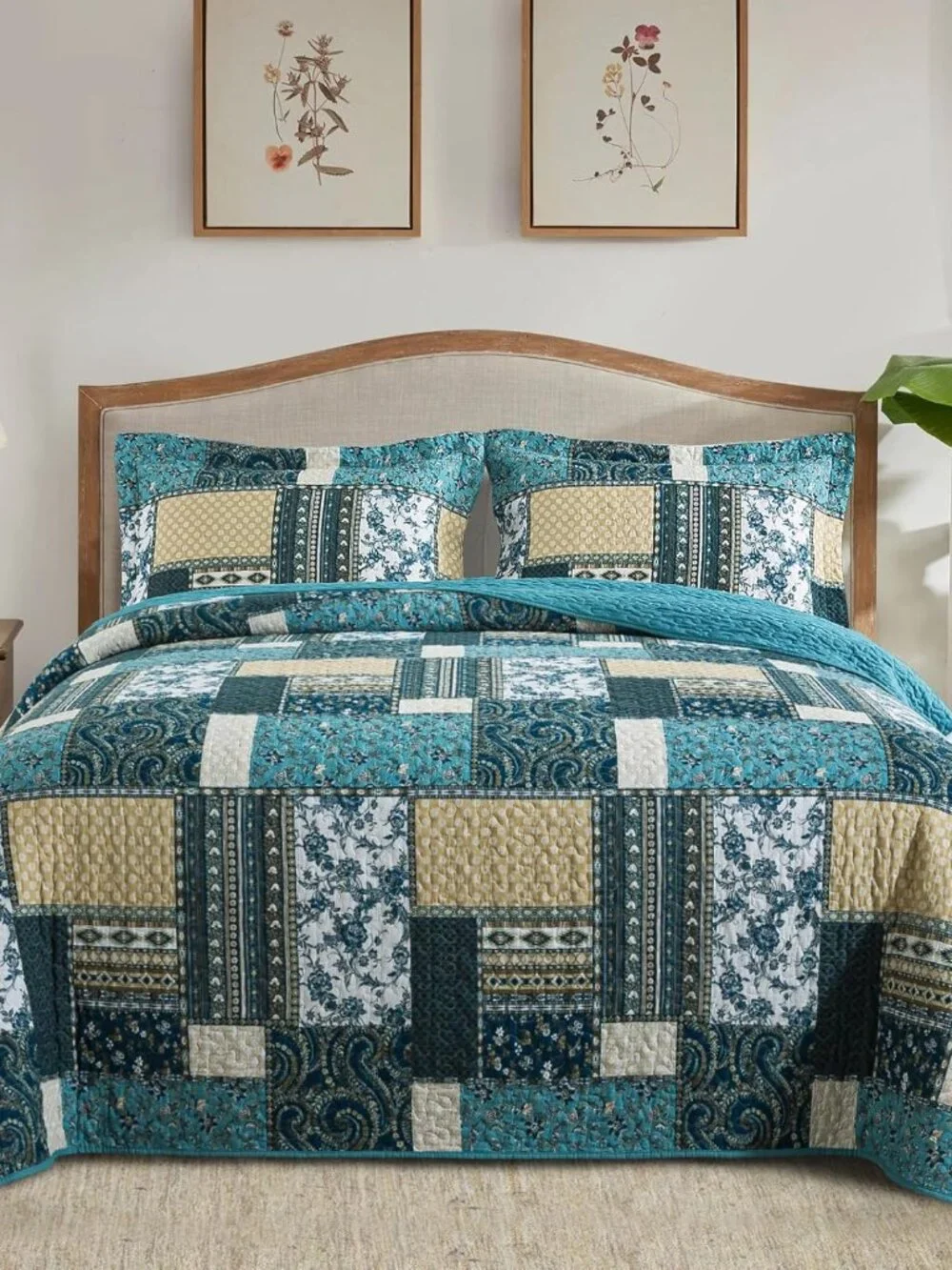 Cotton California King Size Quilt Set, Lightweight Bedspread Oversized King Cove